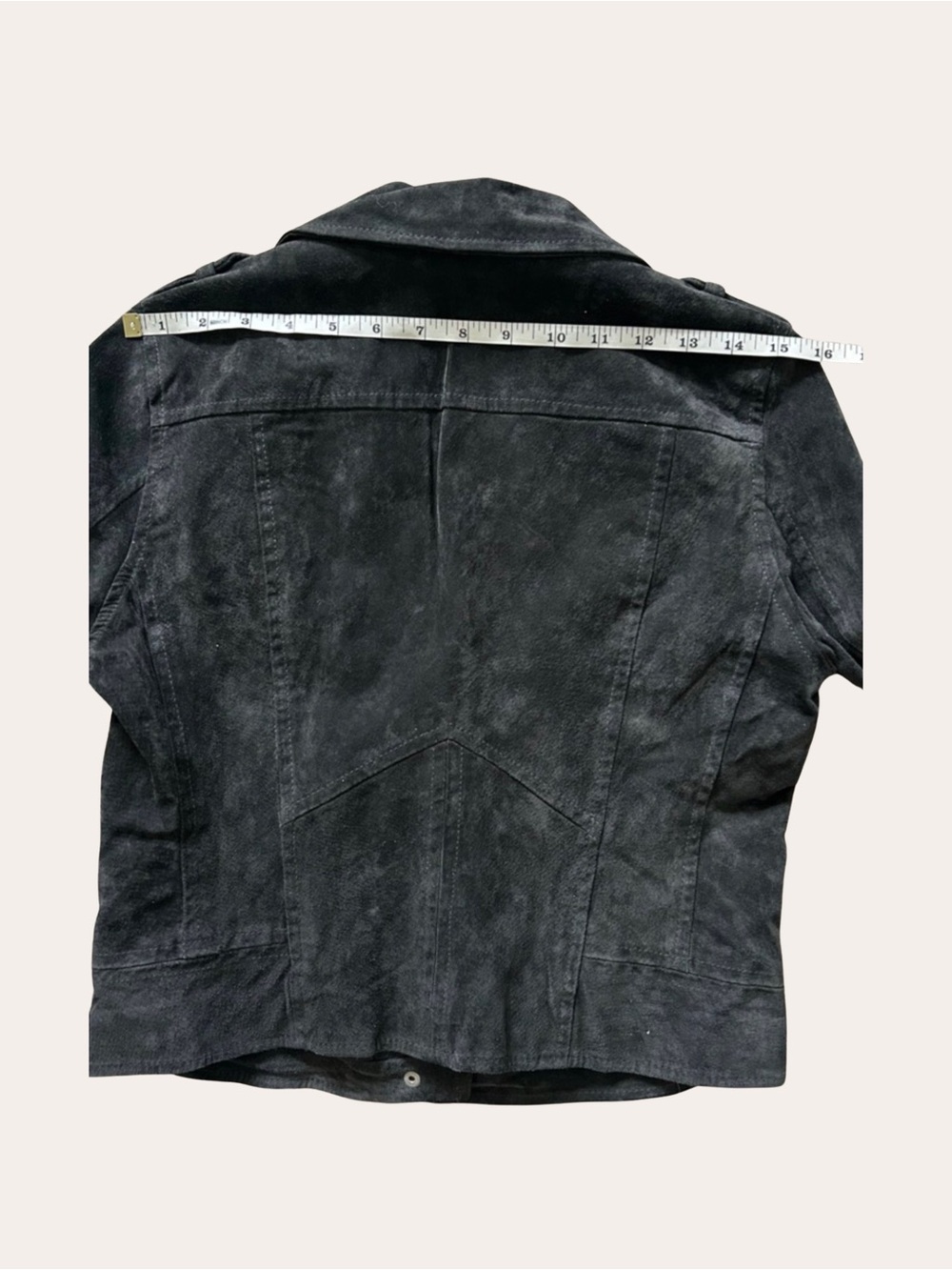Blank NYC SL8 Charcoal Gray Cropped Suede Moto Jacket Silver Zip Size Small - Picture 6 of 14